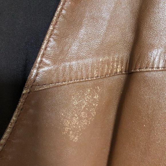 Vintage Leather 80s Vest Made in Italy Large - Picture 5 of 11